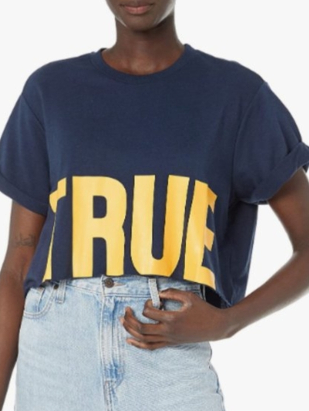 True Religion Crop Relax Tee Sz.S